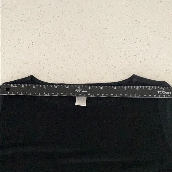 Chico's Women's 0 Black Long Sleeve Asymmetrical Hem Top K008 Casual Work Travel - Picture 6 of 8